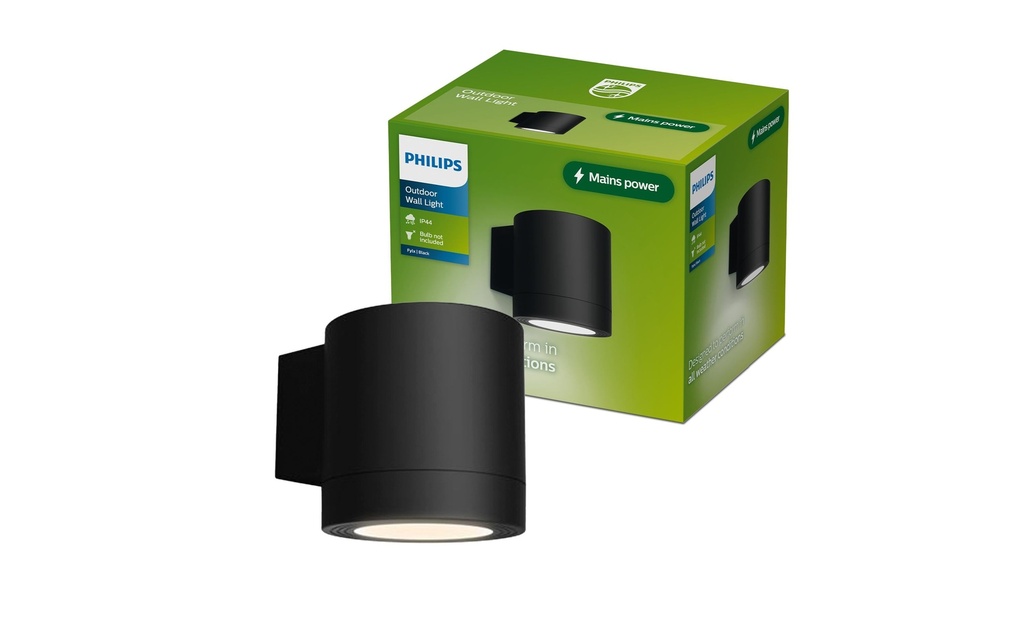 Philips Lampe murale Outdoor Fylx GU10, max. 5W, IP44, noir