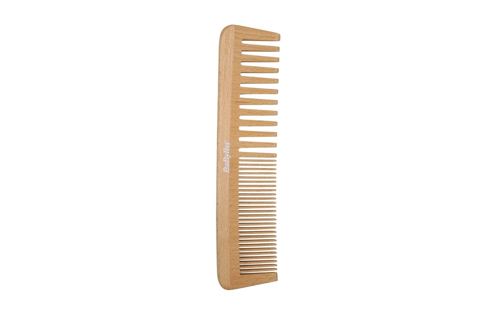 Babyliss Peigne en bois Peigne en bois de hêtre végétalien