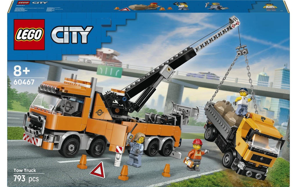 LEGO® City Le remorqueur avec grue pour poids lourd 60467