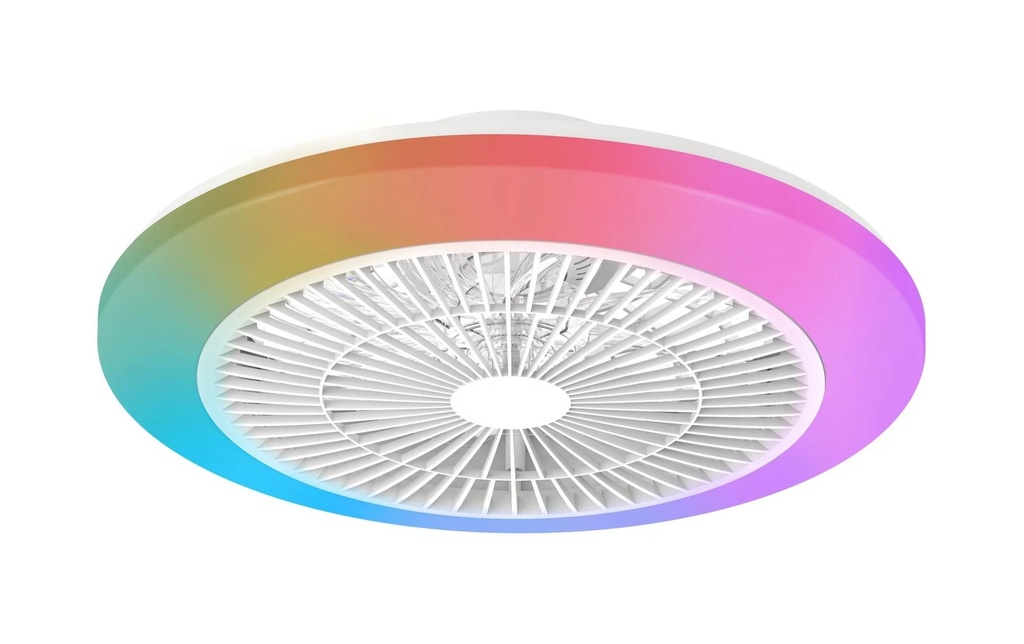 Philips Ventilateur de plafond LED Amigo 40W, RGB, blanc