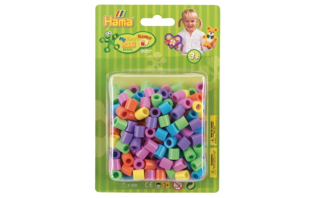 Hama Perles à repasser Maxi Mélange de pastels, 250 pièces