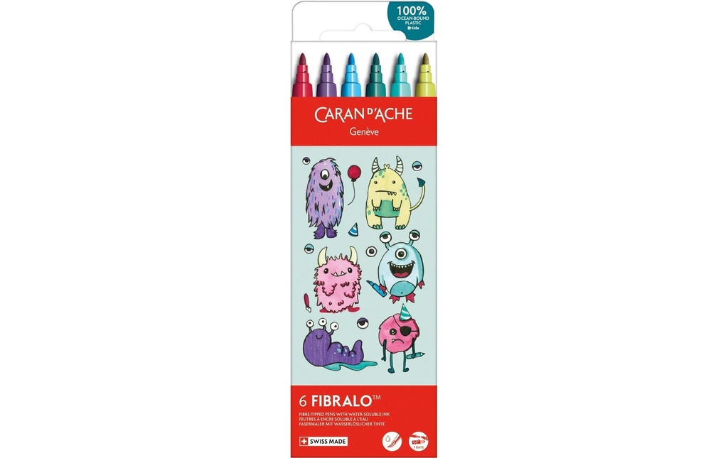CARAN D'ACHE Feutre Fibralo Kaw.Monster (6 pces)