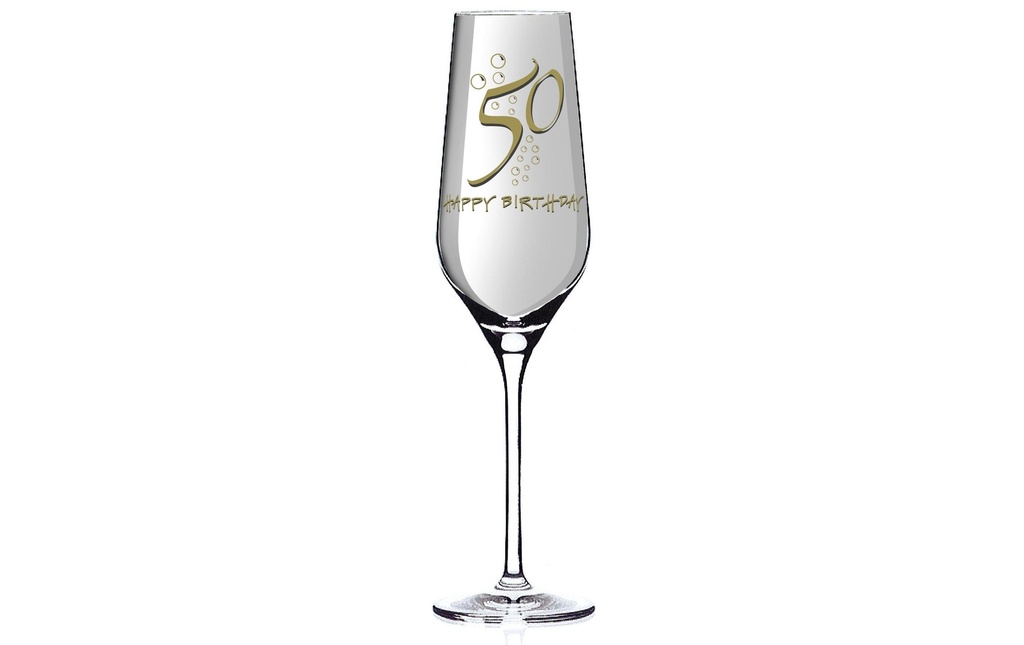 Wate Flûte à champagne Happy Birthday 50