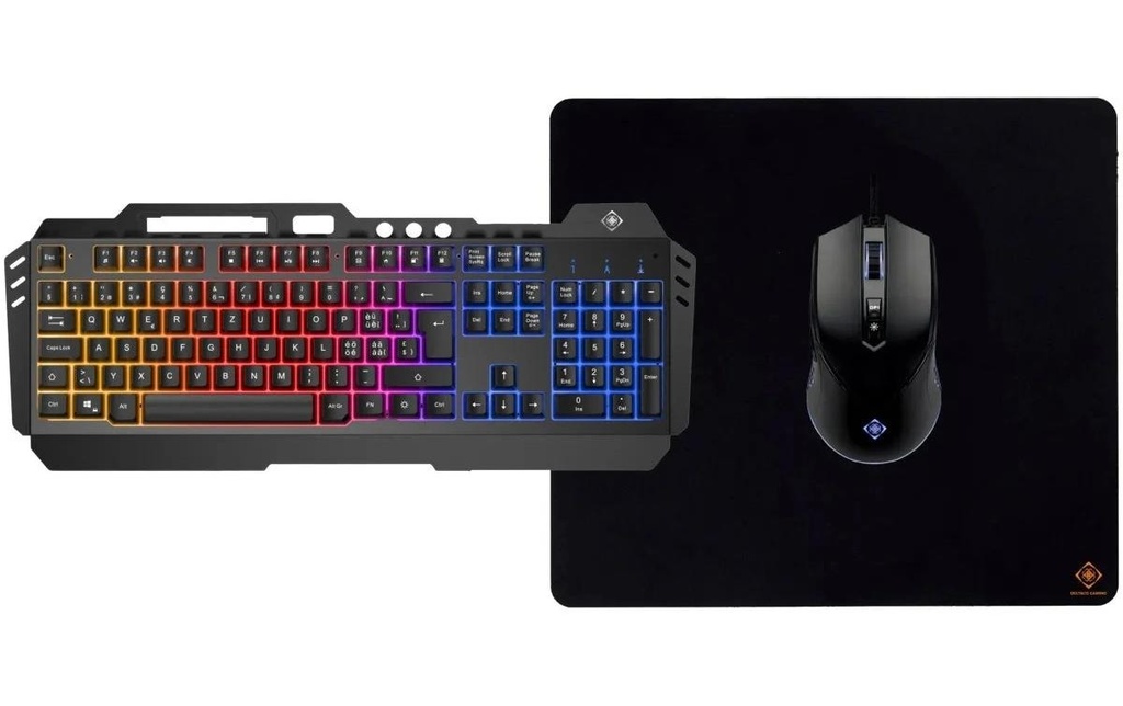 DELTACO Clavier de gaming Kit GAM-113 V2 3-en-1 RGB Noir