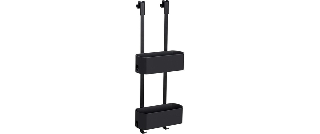 Wenko Caddie de douche Noir/Noir mat, Acier inoxydable