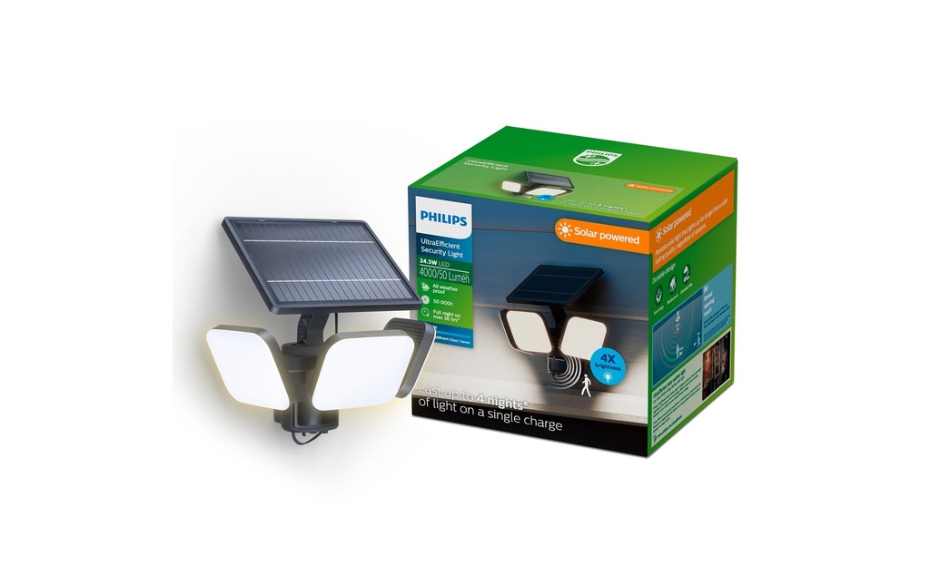 Philips Lampe murale Solar Zyren 13W, 5000 K, 3000 lm, noir