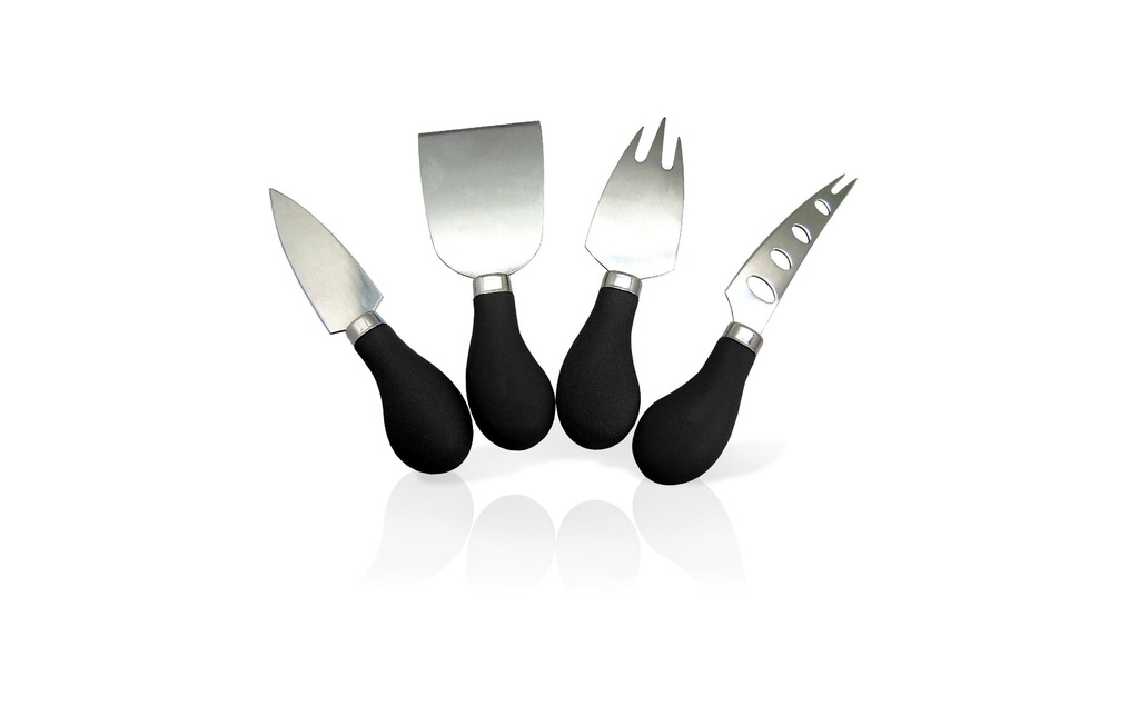 Nerthus Couteau à fromage Set d'outils Noir/Argenté