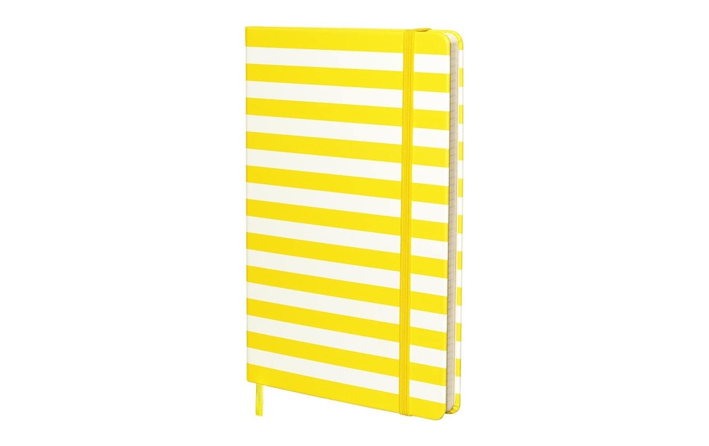 Kolma Bloc-notes Stripy A5, À carreaux, Lemon/Blanc