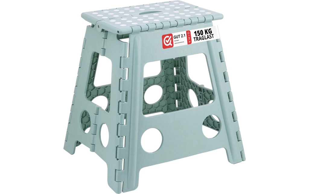 relaxdays Tabouret pliant XL, bleu clair