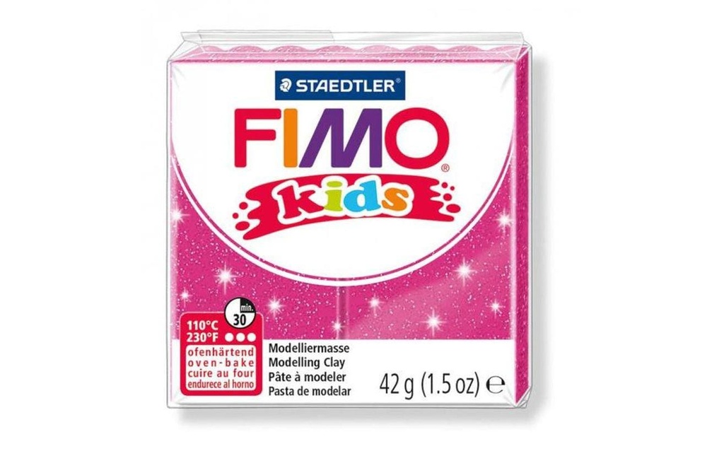 FIMO FIMOkids bloc pink paillettes