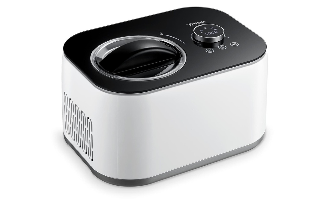 Trisa Machine à glace La Cremeria Plus 1 l, Noir/Blanc