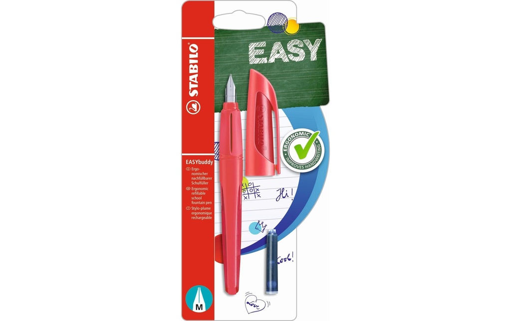 STABILO Plume EASYbuddy rouge