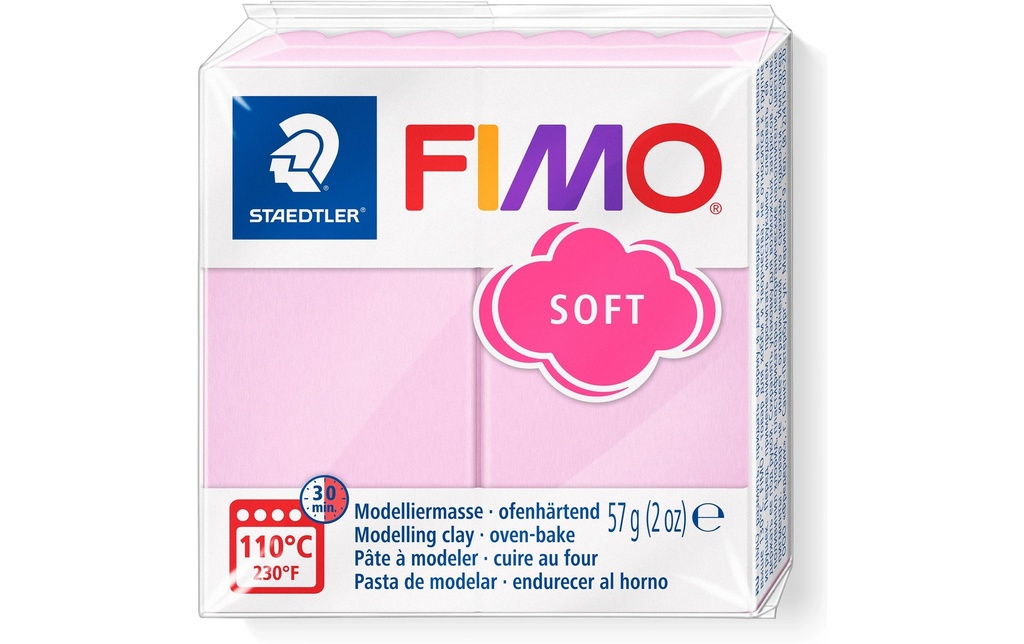FIMO FIMOsoft bloc rose pastel
