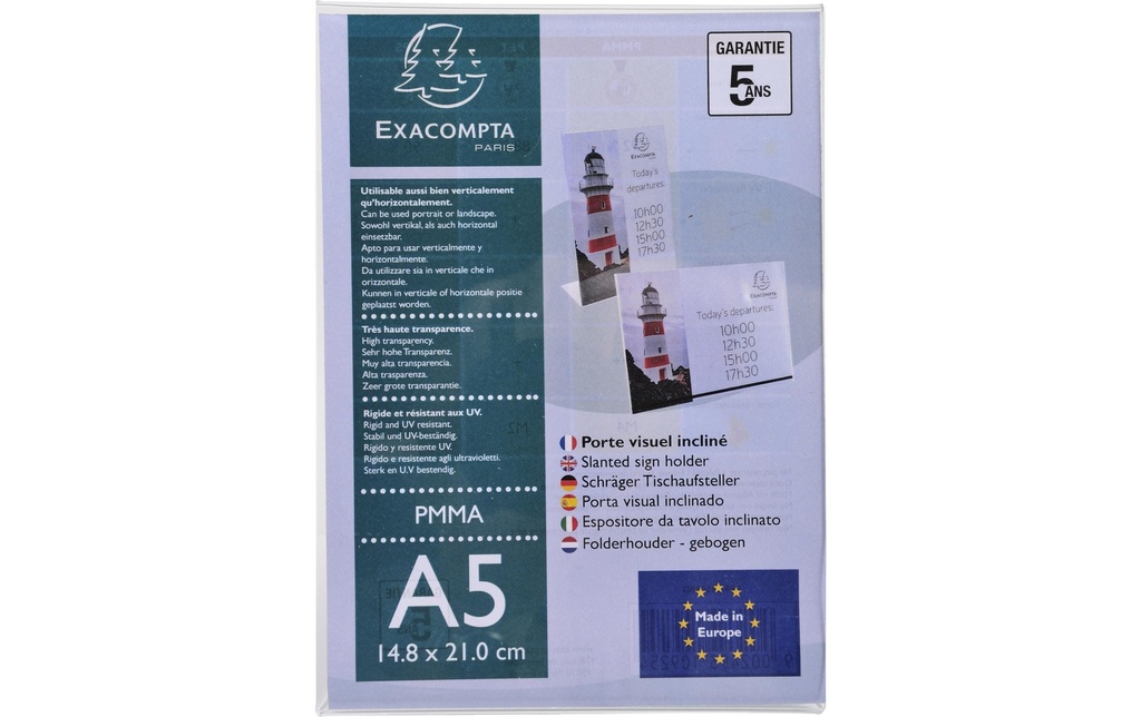 EXACOMPTA Présent.table A5 haut/-oblong