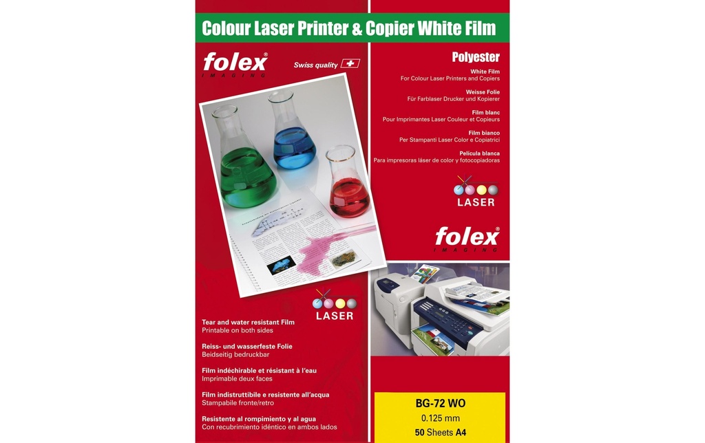 FOLEX Film laser coul.BG-72 WO A4 (50 pces)