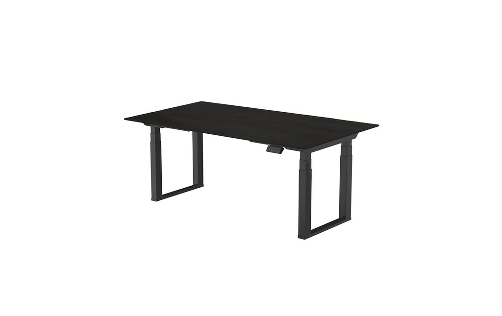 Contini table de bureau réglable en hauteur 1.8 x 0.8 m noir/noir