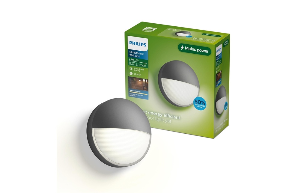 Philips Lampe murale Capricorn, 4.3W, 2700 K, 800 lm, IP44