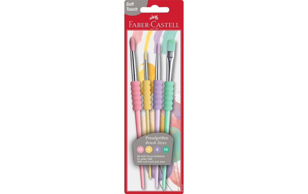 FABER-CASTELL Pinceau soft touch past. 4pces (4 pces)