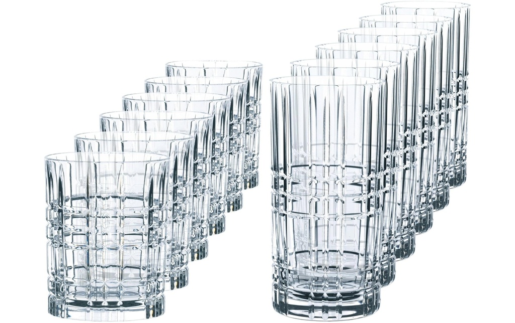 Nachtmann Verre à long drink Highland Square 443 ml, 12 pcs, Transparent