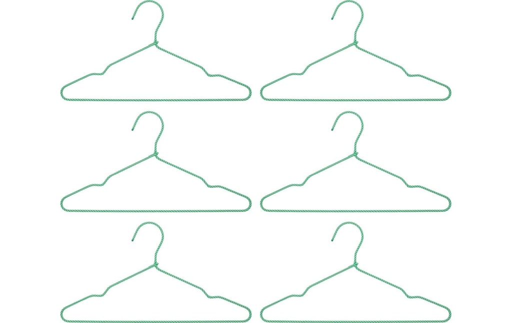 House Doctor Cintre HDWire, Vert, 6 pièces