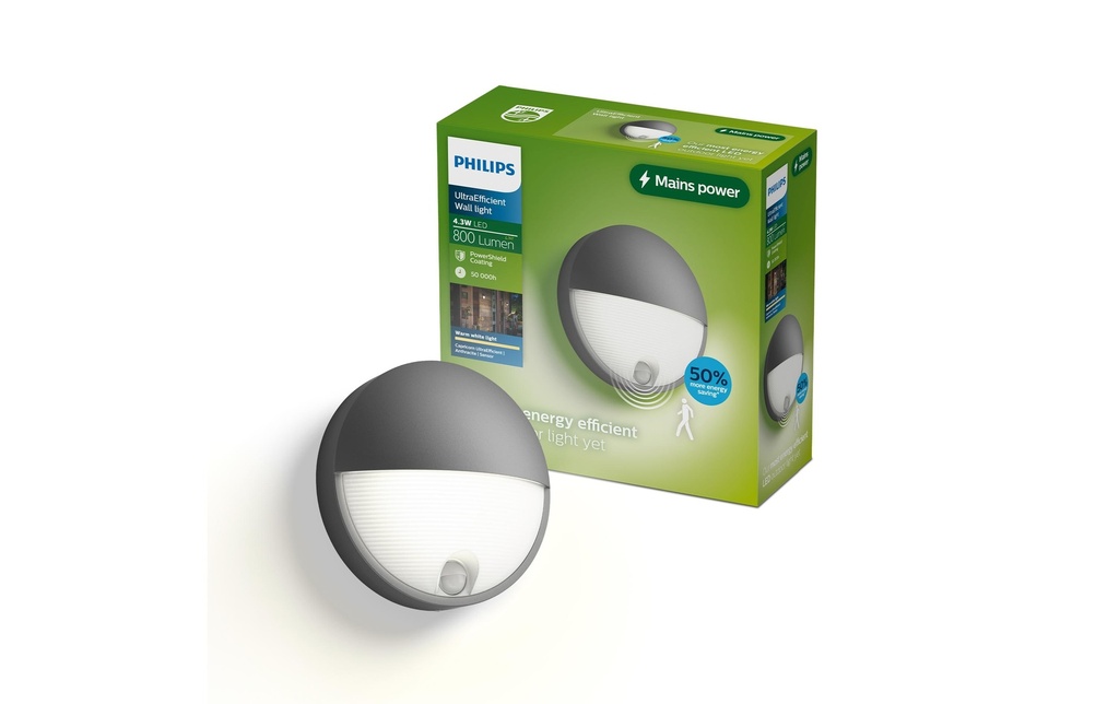 Philips Lampe murale Capricorn, 4.3W, 2700 K, 800 lm, IP44