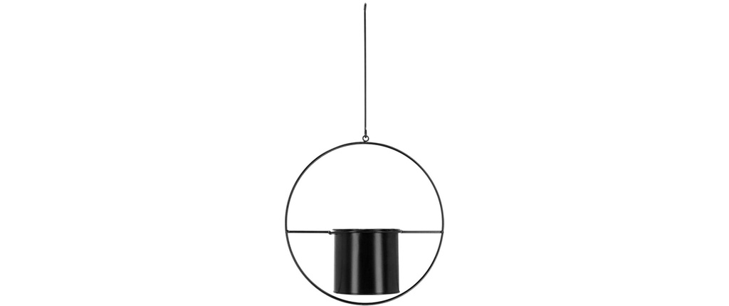 Esschert Design Suspensions pour plantes Jardinière murale décorative ronde en métal