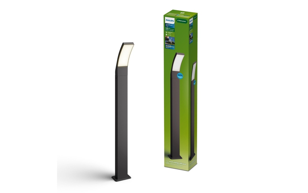 Philips Éclairage de jardin Splay, 4.3W, 2700 K, 800 lm, anthracite