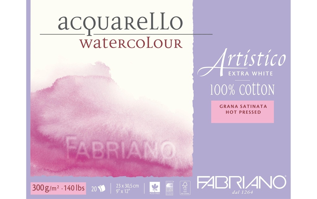 [284302330] FABRIANO Artistico Aquarel 23x30.5 300g (20 pces)