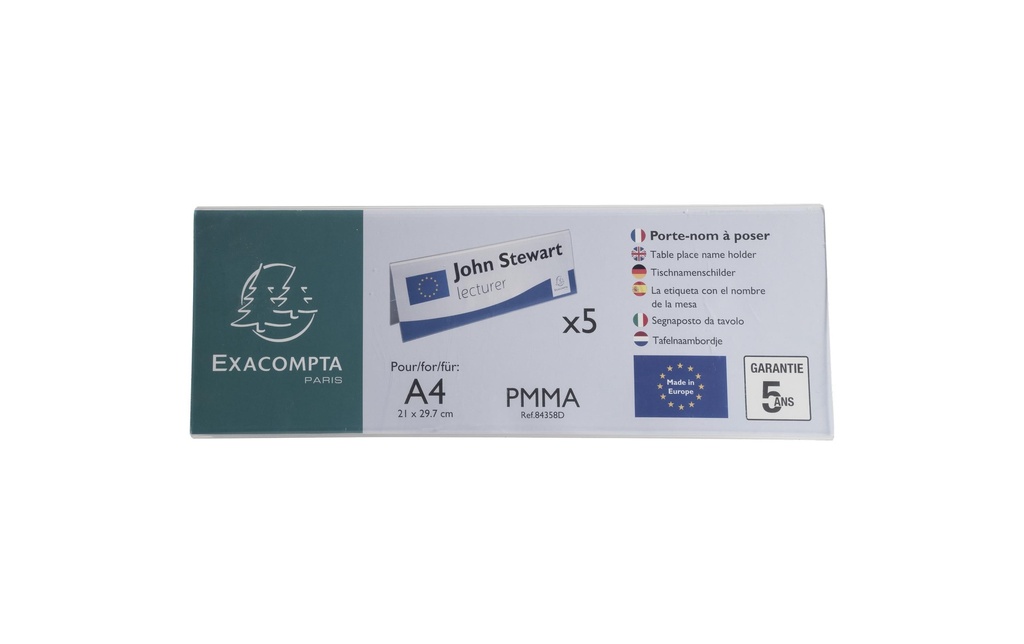 EXACOMPTA Porte-noms pr.table A4 plié (5 pces)