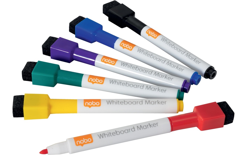 [123190372] NOBO Whiteboard marqueur assortis (6 pces)