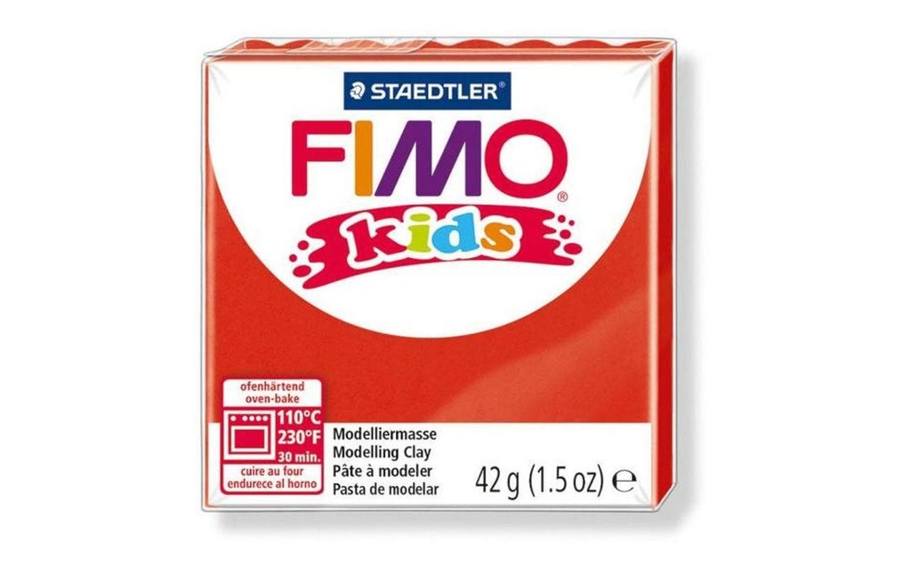FIMO FIMOkids bloc rouge paillettes