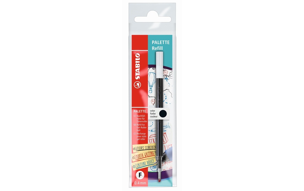 STABILO Roller Gel Refill palette noir