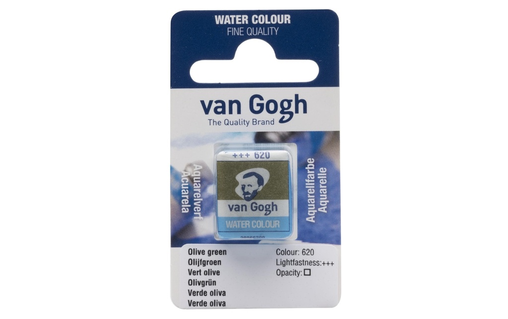VAN GOGH Aquarelle godet vert olive