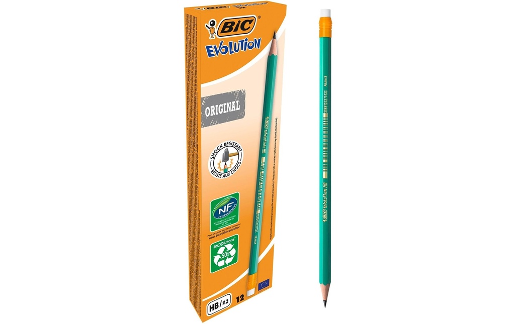 BIC Crayon Evolution Original 12 pièces