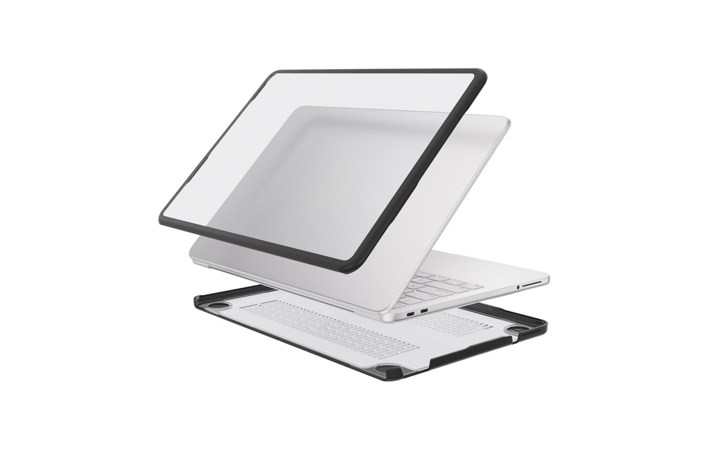4smarts Shell Case pour Apple MacBook Neo, cadre noir