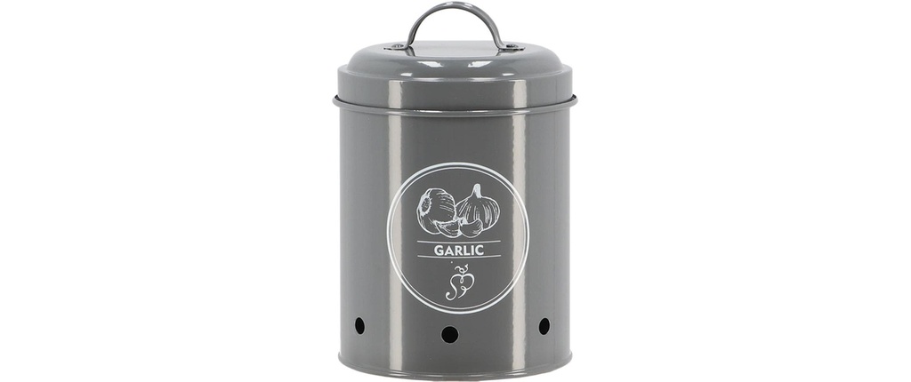 Esschert Design Récipient pour l'ail Anthracite 1.15 l