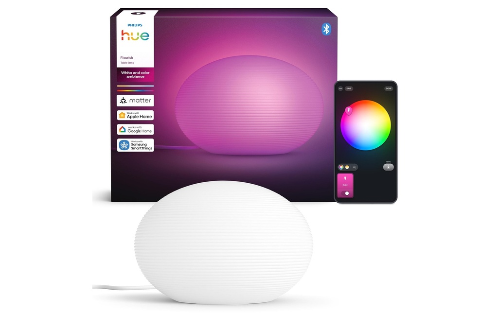 Philips Hue Lampe de bureau Flourish RGBW 810 lm blanc