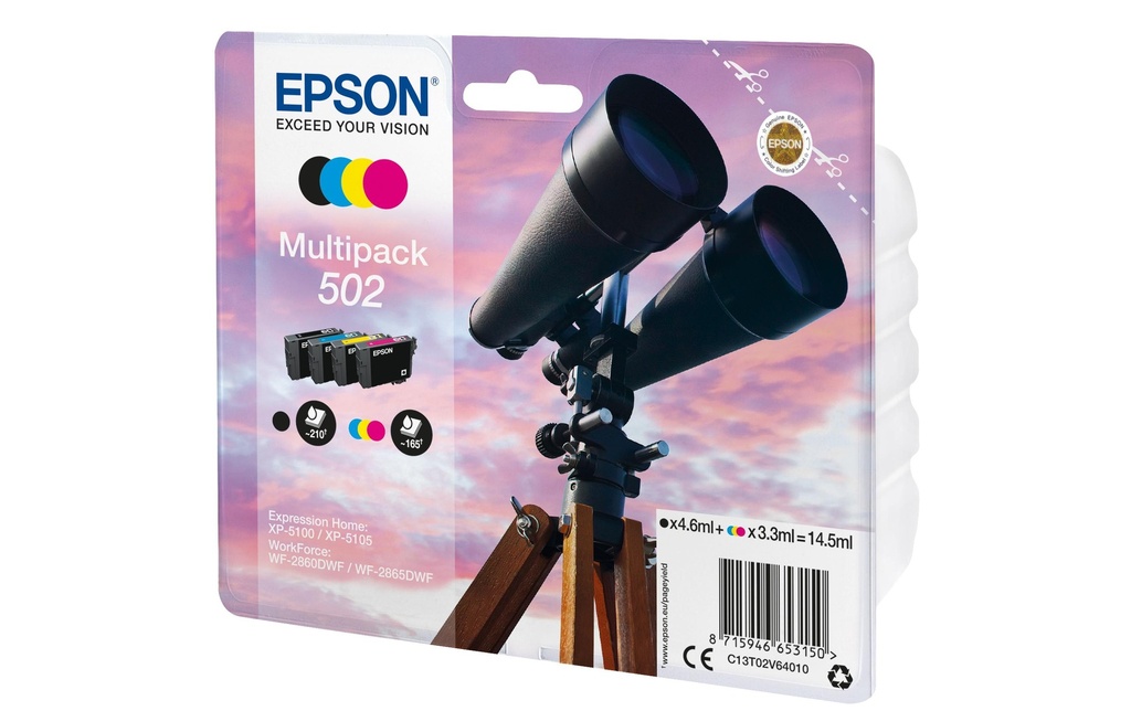 EPSON Epson cart.encre 502 bk/c/m/y (4 pces)