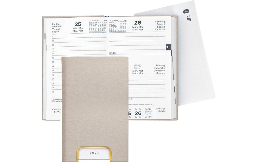 [850032027] BIELLA Agenda Disponent 1j/1p beige