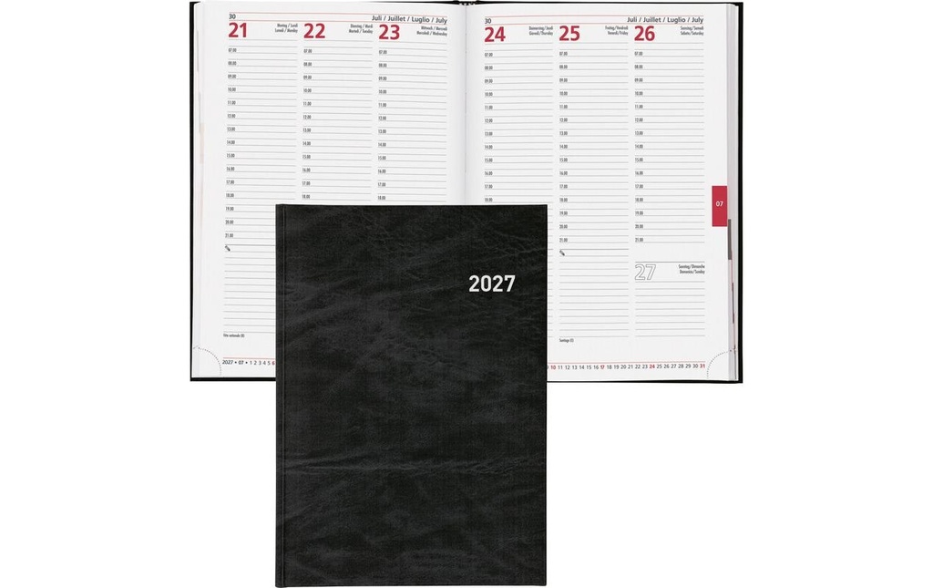 [850061027] BIELLA Agenda Registra 7 1S/2P noir