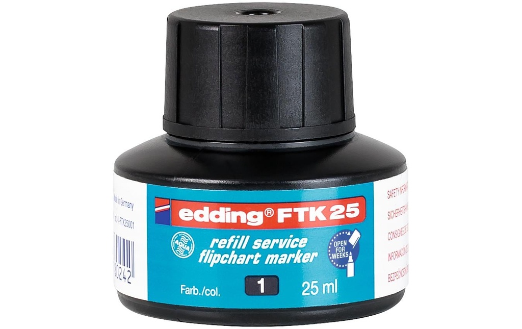 EDDING Encre de recharge FTK-25 noir (25 pces)