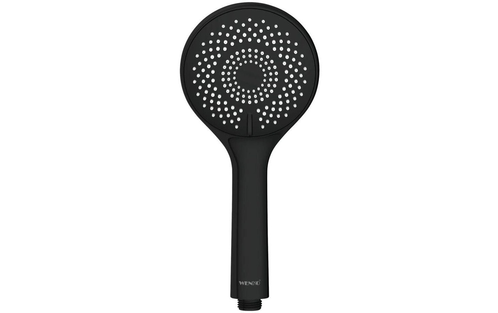 Wenko Pomme de douche 11 cm Noir mat