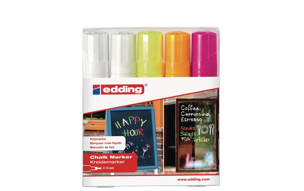 [560409000] EDDING Marqueur craie 4090 E-5 ass. (5 pces)