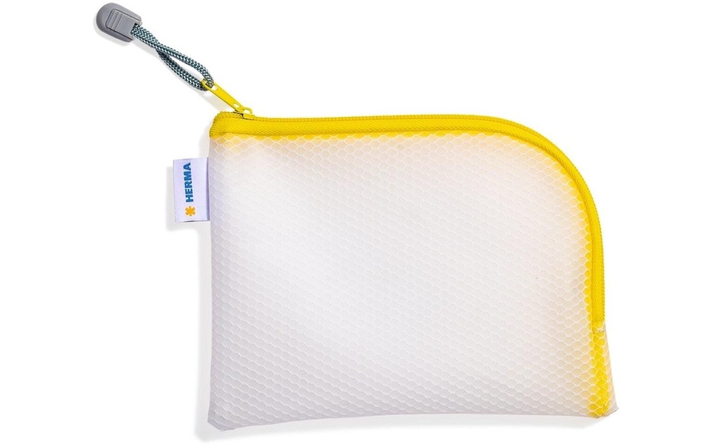 HERMA Pochette zippée 19x14 jaune
