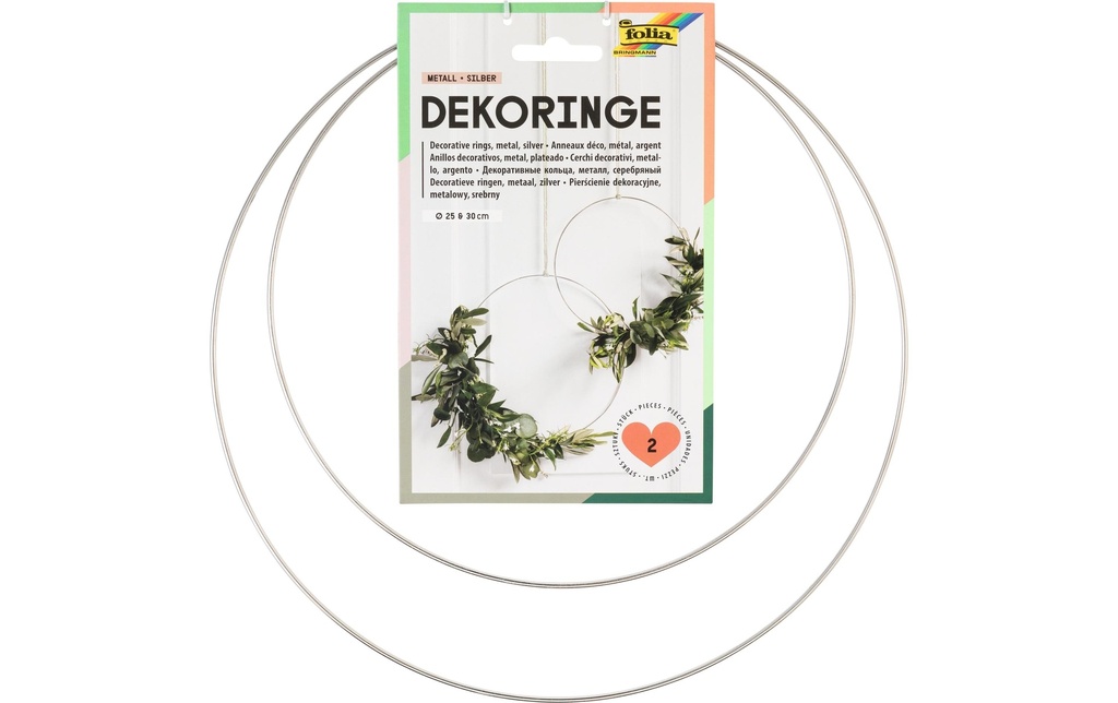 [602024203] FOLIA Anneaux déco métal ARGENT 2pce (2 pces)