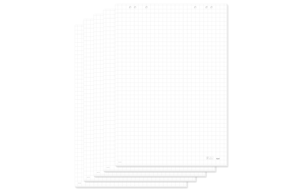 [437000165] SIGEL Bloc Flipchart quadrillé 80gr (20 pces)