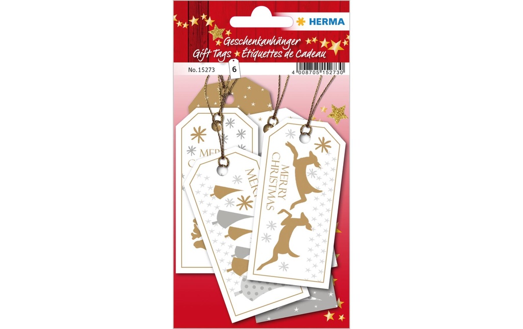 HERMA N'Etiquette cadeau MerryChr.bl (6 pces)