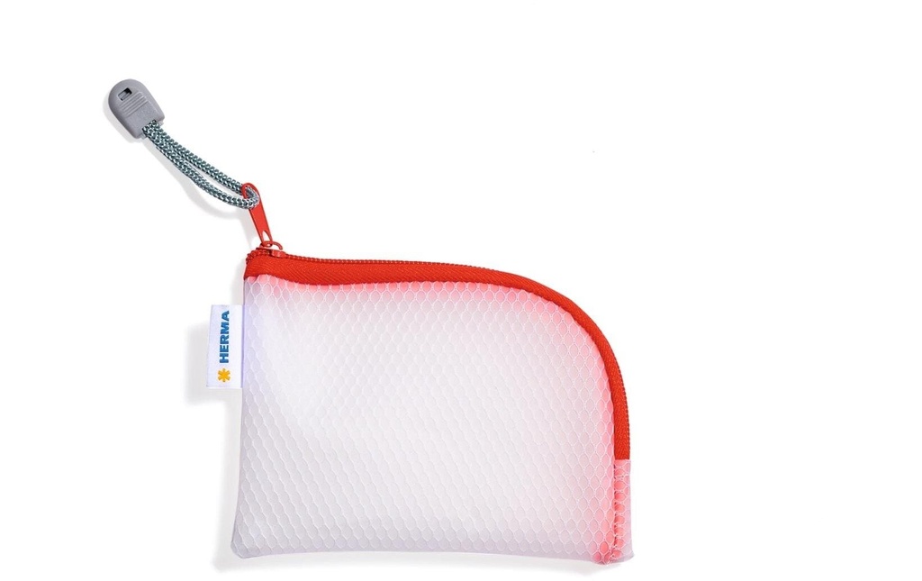 HERMA Pochette zippée 14x11 rouge