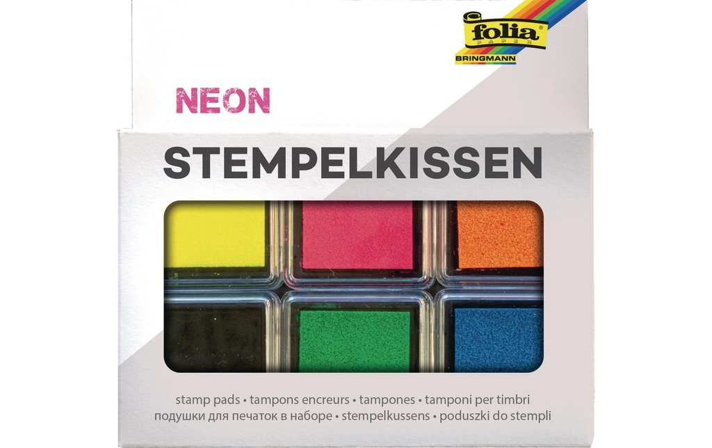 [602030182] FOLIA Coussin encreur Neon 6pces (6 pces)