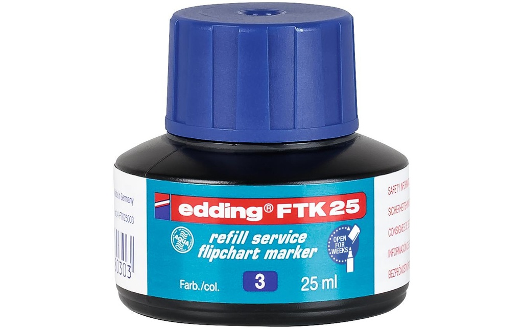 EDDING Encre de recharge FTK-25 bleu (25 pces)